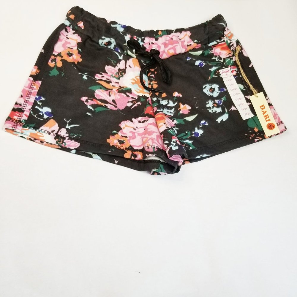 Dari Shorts Junior L Black Pink Floral